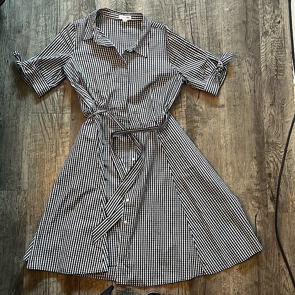 Women’s plaid Calvin Klein button down dress